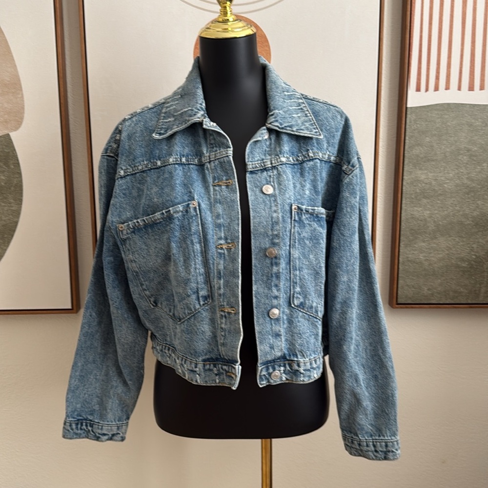 28. Highway Jeans Cropped Denim Jacket
